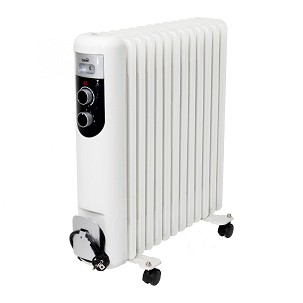 Home FKOS 13 M elektromos olajradiátor, 1000W/1500W/2500W, 13 tagú, fehér